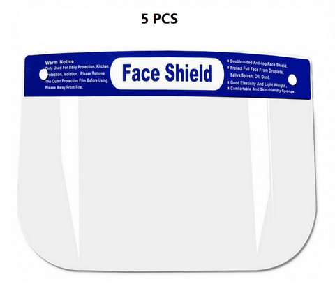 Adjustable Transparent Face Shield Protection Cover Full Face Mask Lot w/ Gift