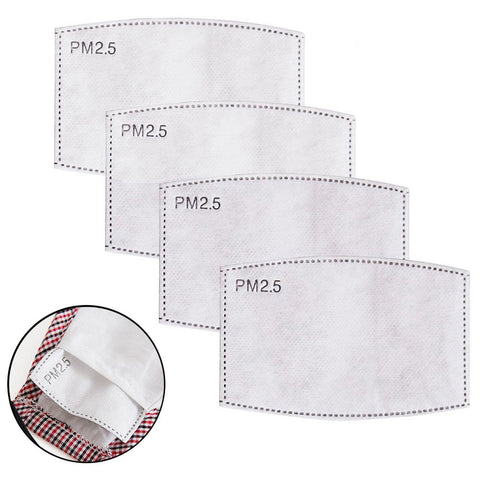 PM2.5 Activated Carbon 5-Ply Replacement Filters for Face Mask with Valve