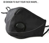 FACE MASK with Filter Pocket Reusable / Washable Protection Mask with Valve