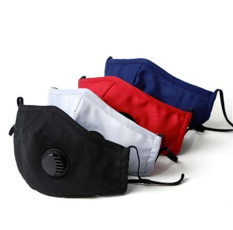 FACE MASK with Filter Pocket Reusable / Washable Protection Mask with Valve