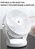 Rechargeable 7” Portable Desk Fan 4-Speed Breeze Adjustable Quiet 320° Rotation