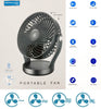 Rechargeable 7” Portable Desk Fan 4-Speed Breeze Adjustable Quiet 320° Rotation