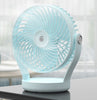 Rechargeable 7” Portable Desk Fan 4-Speed Breeze Adjustable Quiet 320° Rotation