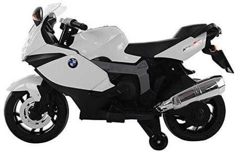 KIDS RIDE ON BMW 12V BATTERY POWERED ELECTRIC MOTORCYCLE LICENSED K1300S WHITE