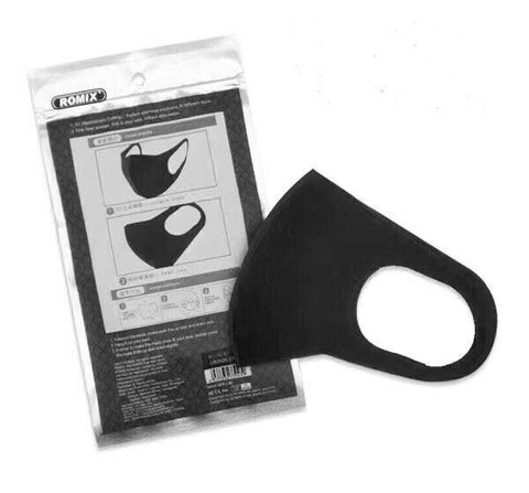 Anti-Haze Washable Reusable Breathable Microfiber Face Mask - Black 2PCS